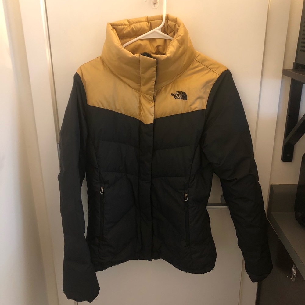 Black and Gold North Face Winter Jacket - Picture 2 of 3